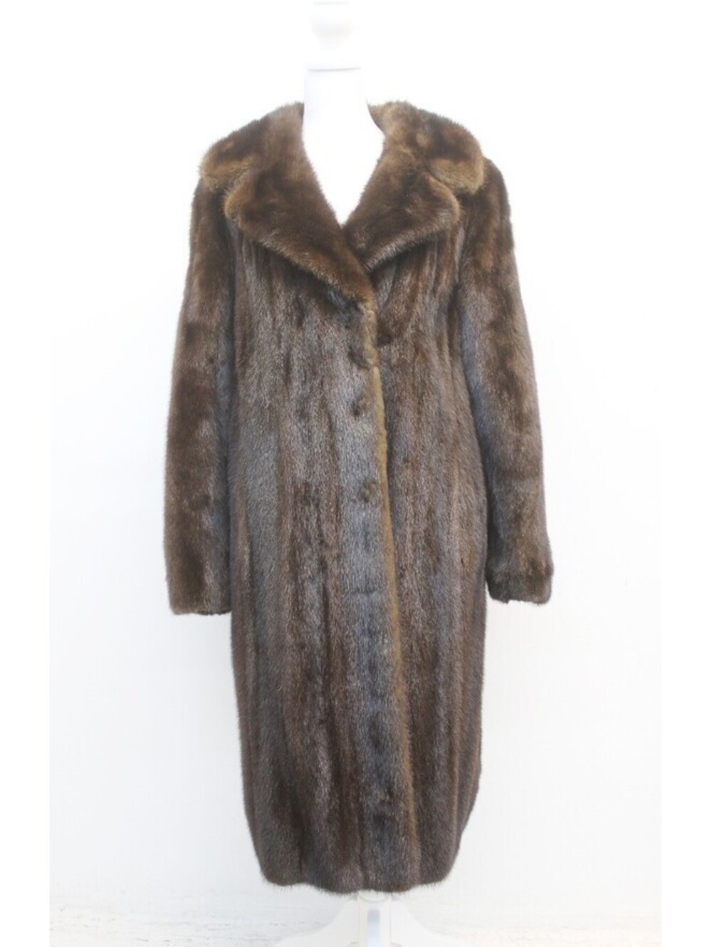 MINT CANADIAN DARK RANCH BROWN MINK FUR COAT JACKET WOMEN WOMAN SIZE 6 SMALL